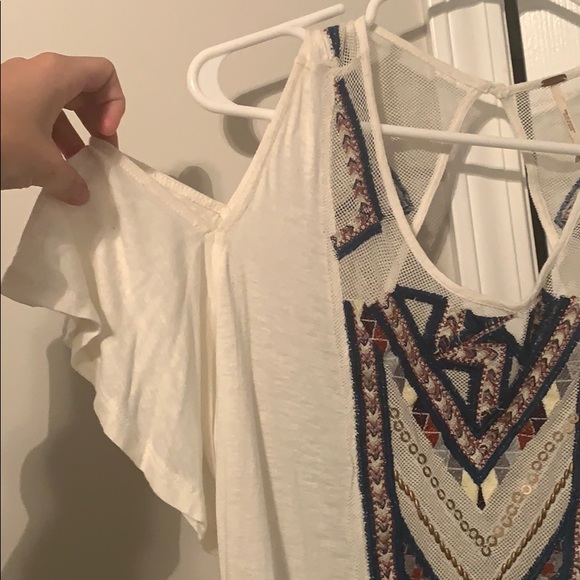 free people open shoulder shirt - Picture 2 of 6